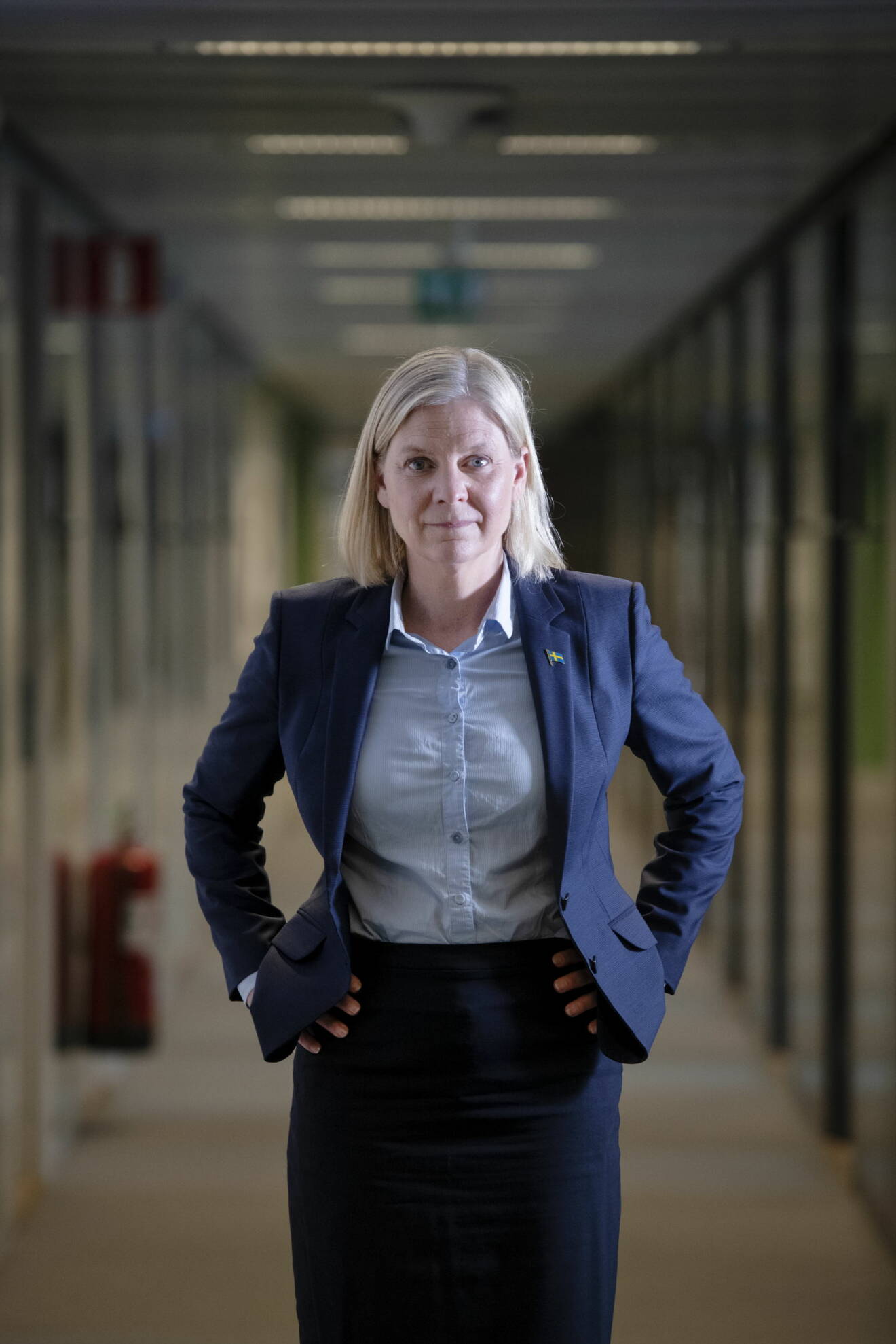 Magdalena Andersson i maktens korridorer.