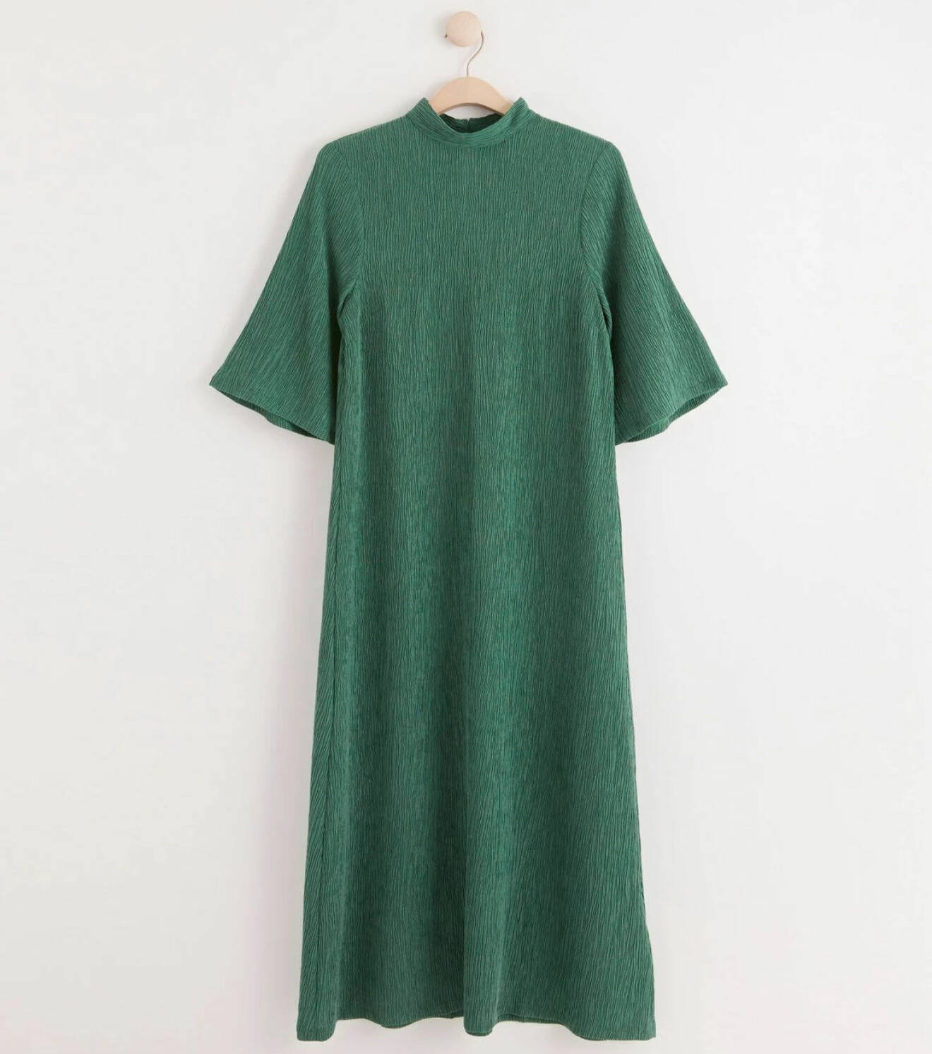 grön klänning höst dam