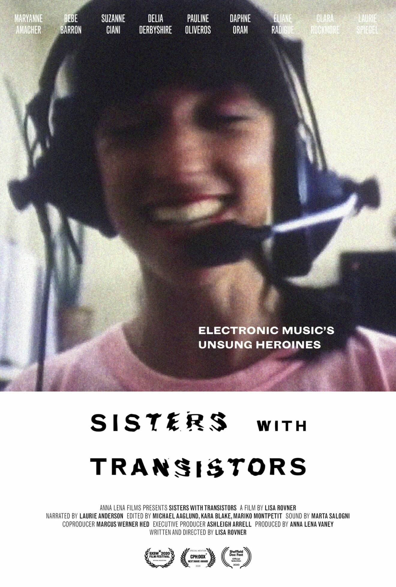 Filmaffisch till Sisters with transistors - Elektromusikens kvinnliga pionjärer.