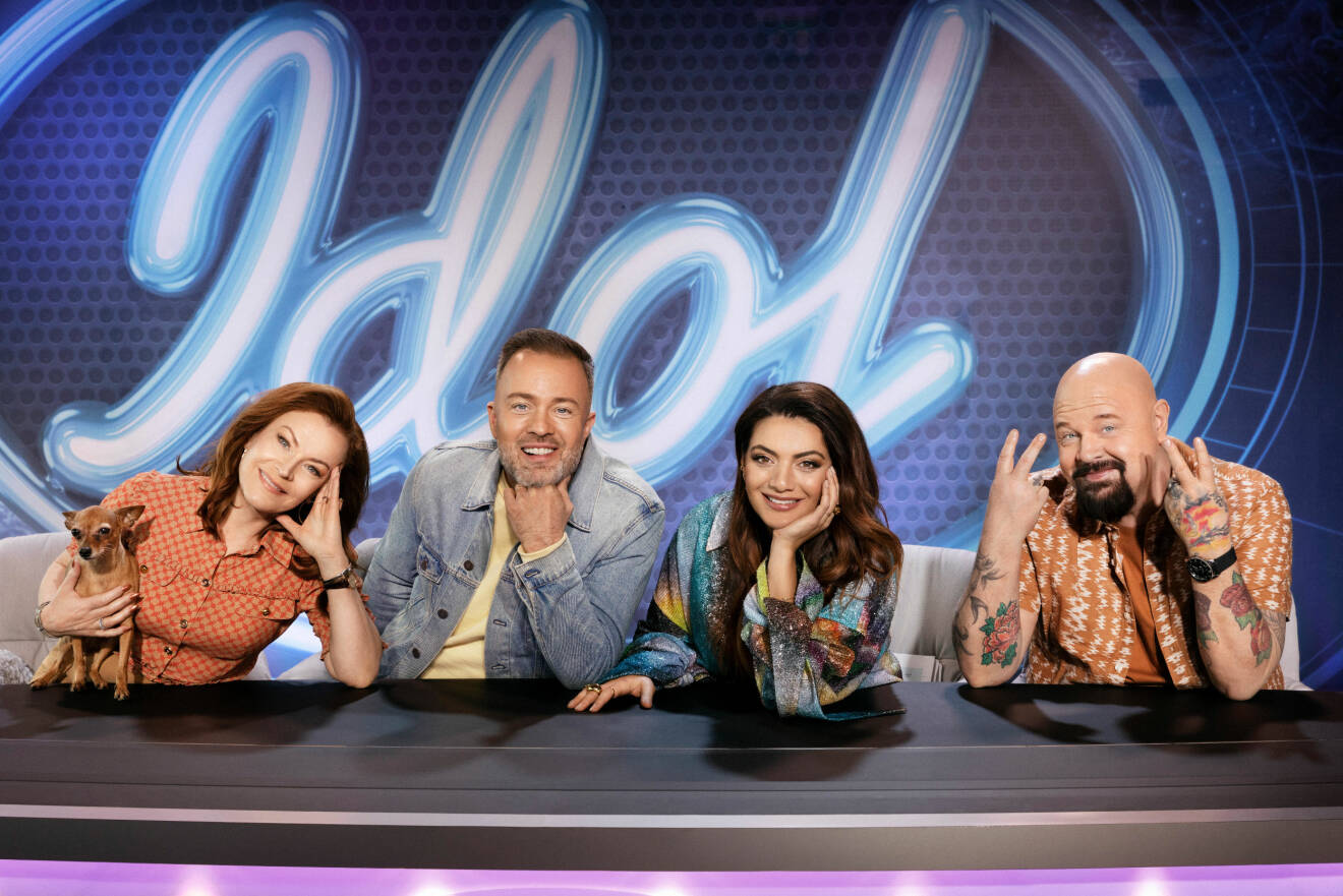 Idol-juryn bestående av Kishti Tomita, Alexander Kronlund, Katia Mosally och Anders Bagge.