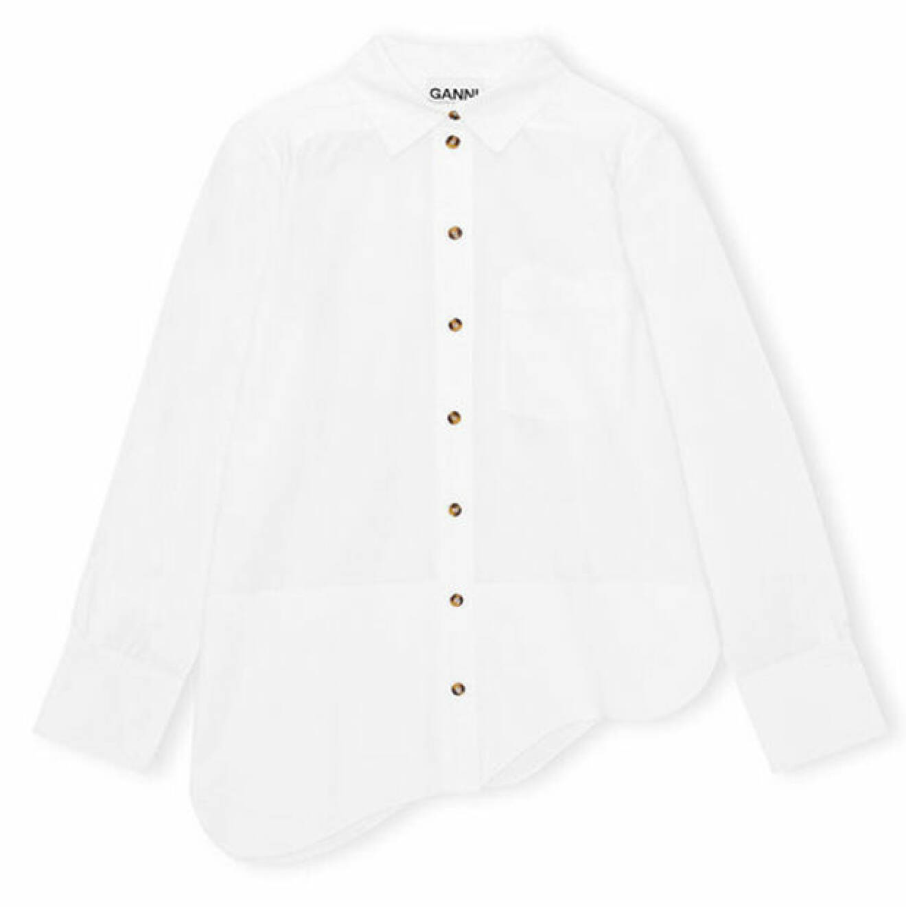vit skjorta för dam från Ganni hösten 2021