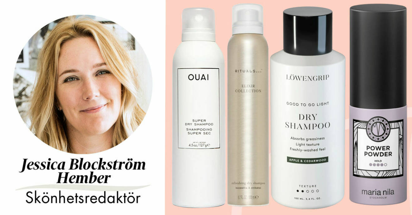 Feminas skönhetsredaktör Jessica Blockström Hember testar bästa torrschampona