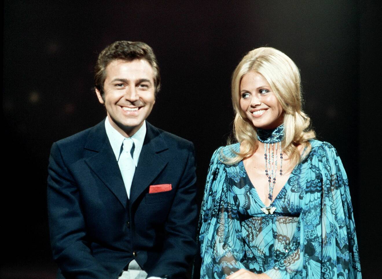 Des O'Connor and Britt Ekland "The Des O'Connor Show" 1970.