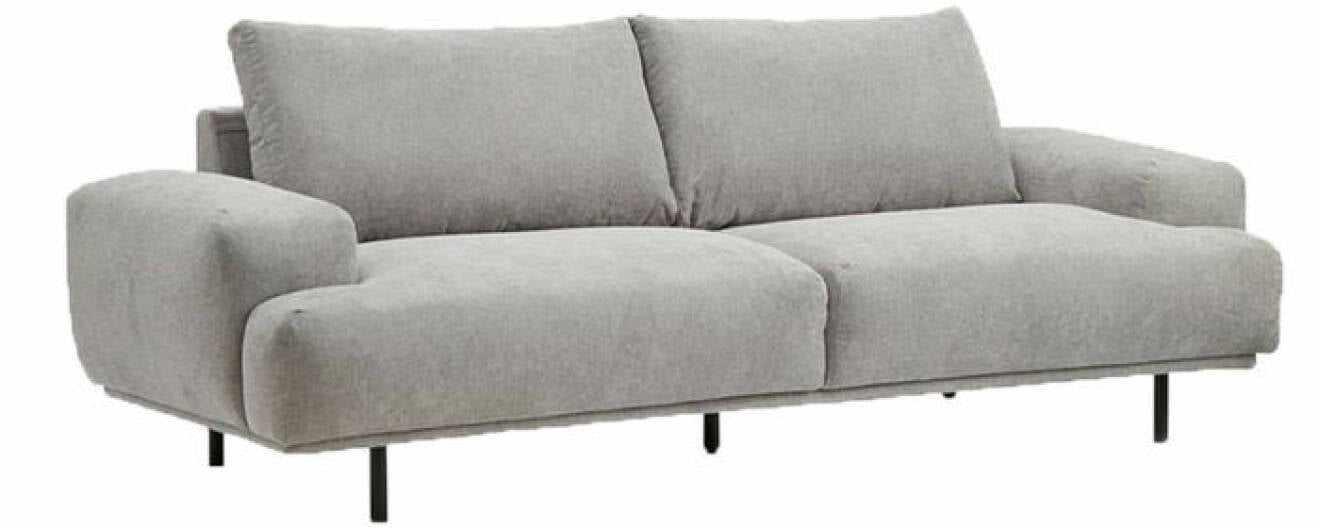 Grå 3-sits soffa