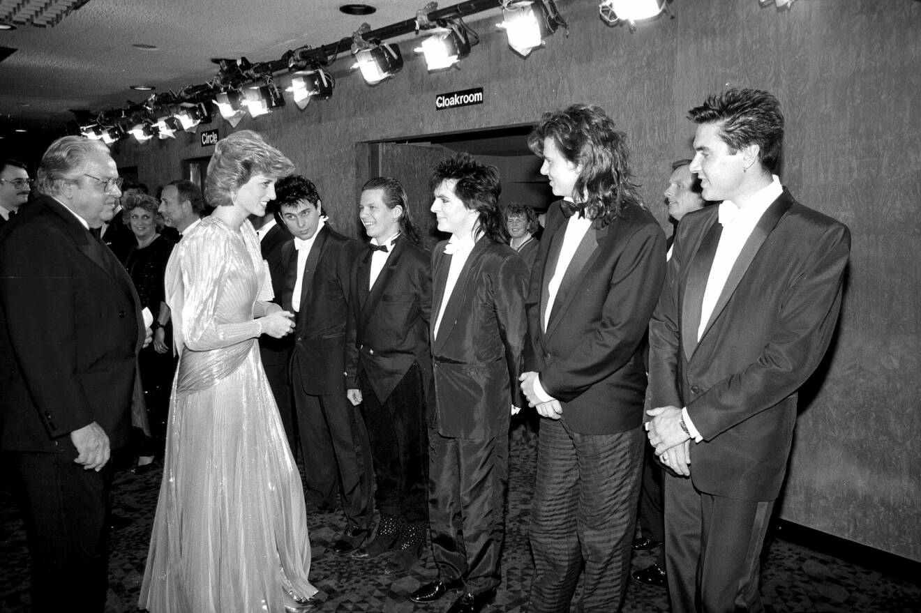 Diana vid premiären av A View To a Kill 1985.