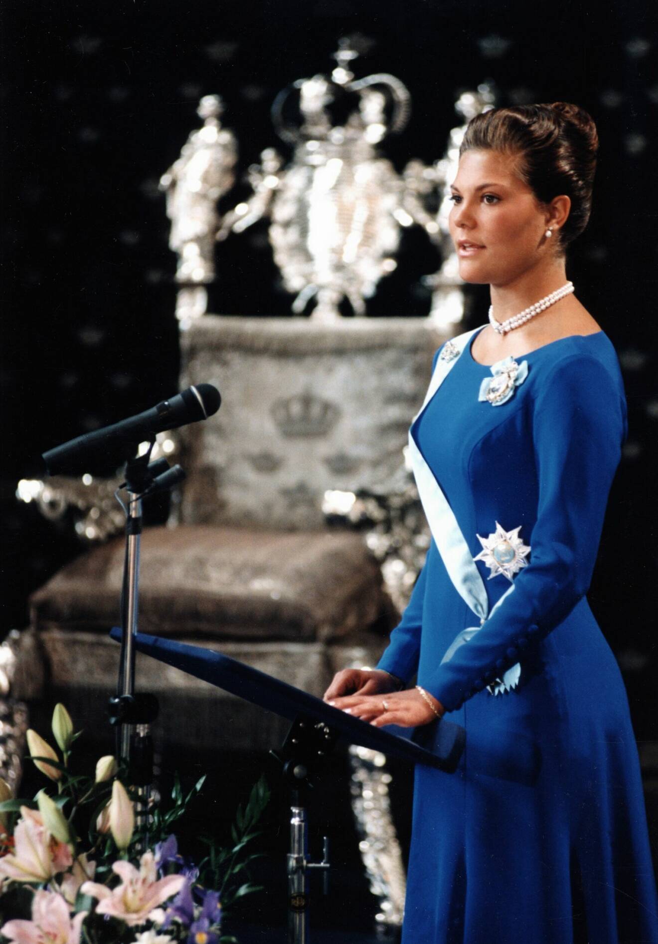 Kronprinsessan Victoria på myndighetsdagen 1995.