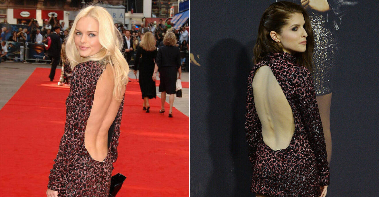 Kate Bosworth och Anna Kendrick i likadana klänningar.