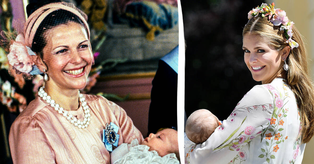Drottning Silvia och prinsessan Madeleine när de är lika gamla.