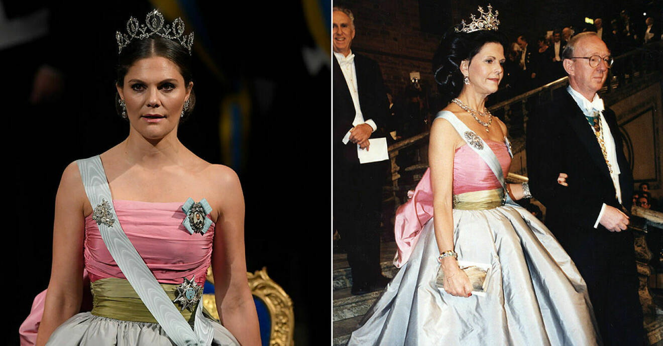 Kronprinsessan Victoria i Silvias Nina Ricci-klänning.