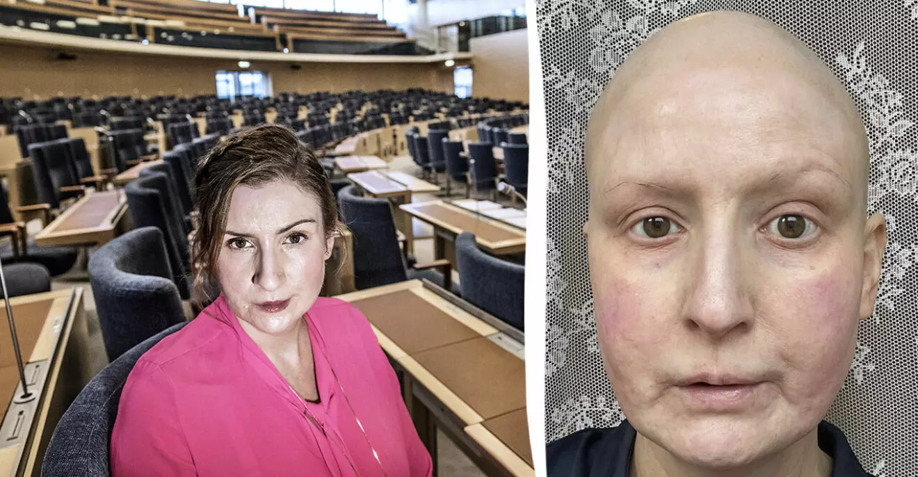 birgitta ohlsson före och efter cellgiftsbehandlingar