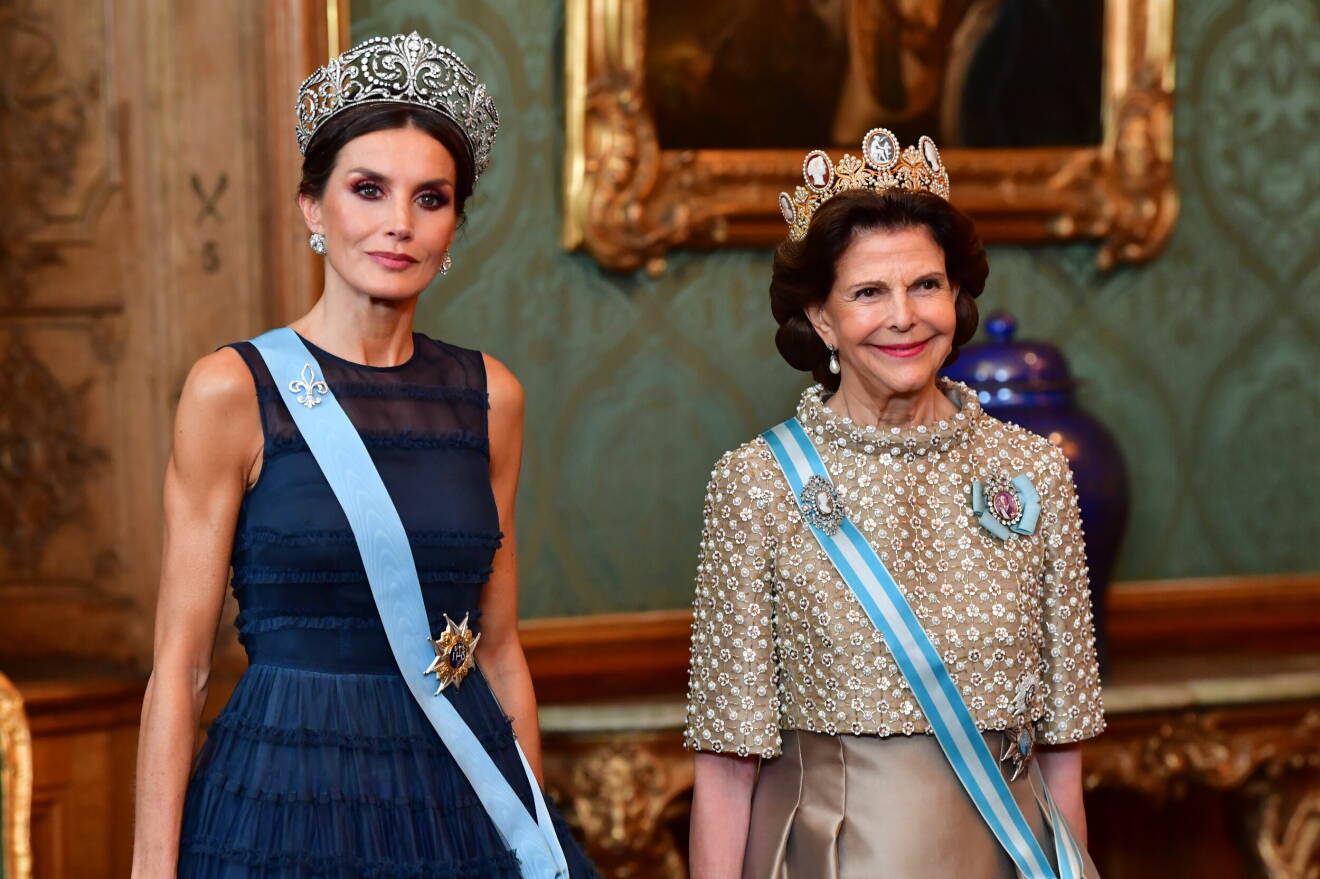 Drottning Letizia och drottning Silvia.