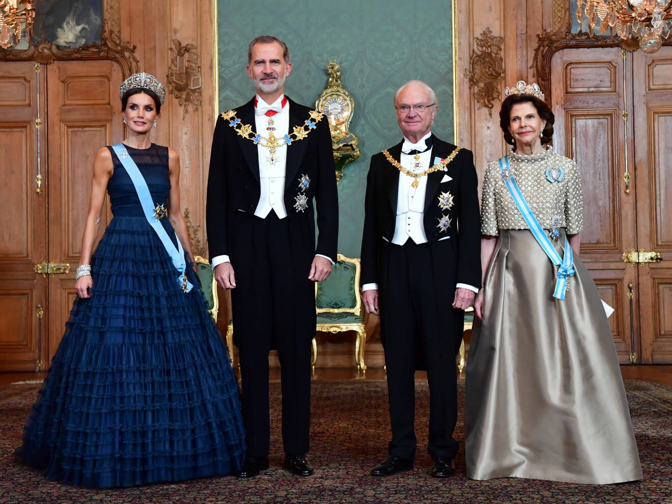 Drottning Letizia, kung Felipe, kung Carl Gustaf och drottning Silvia.