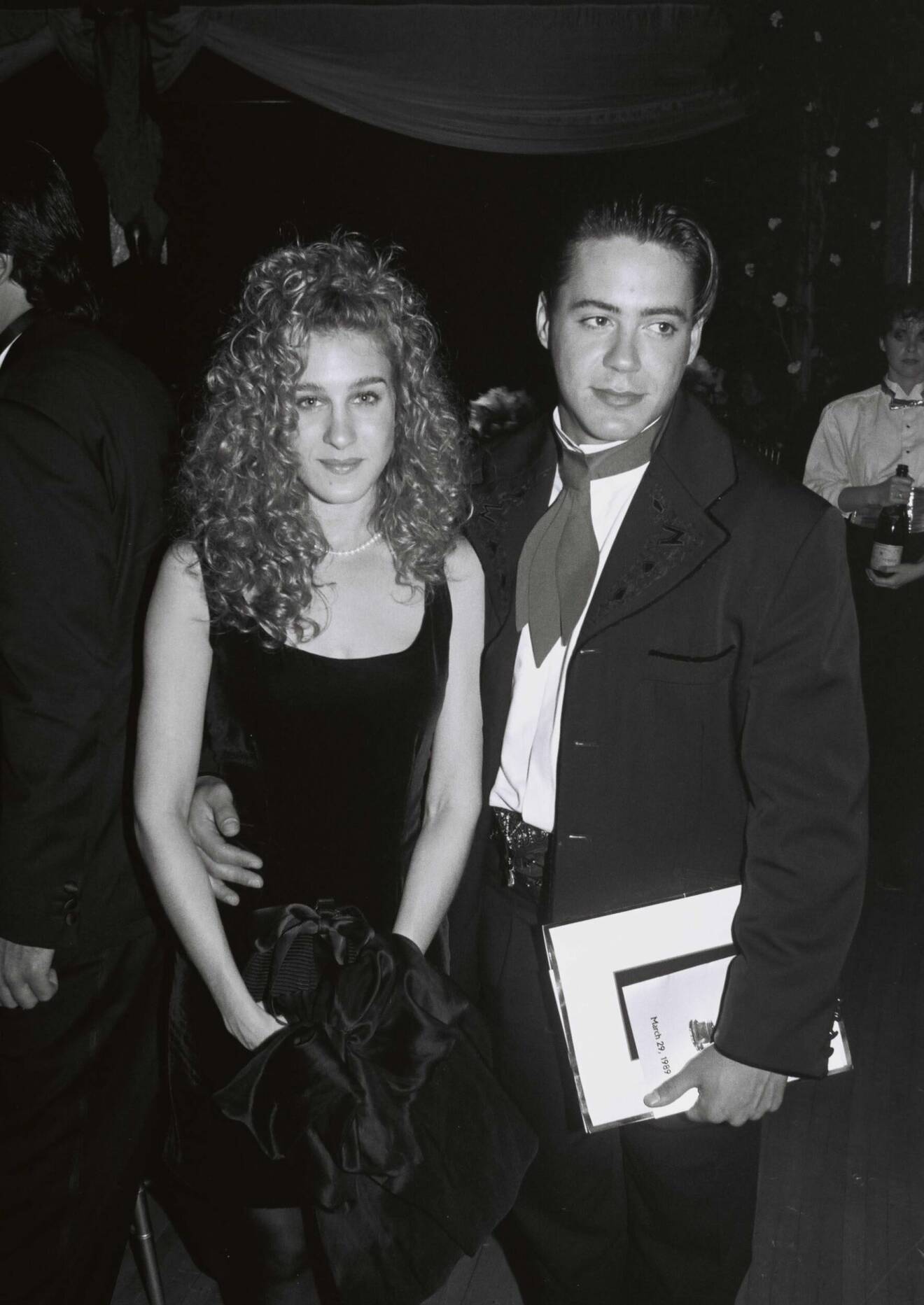Sarah Jessica Parker och Robert Downey Jr på Oscarsgalan 1989.