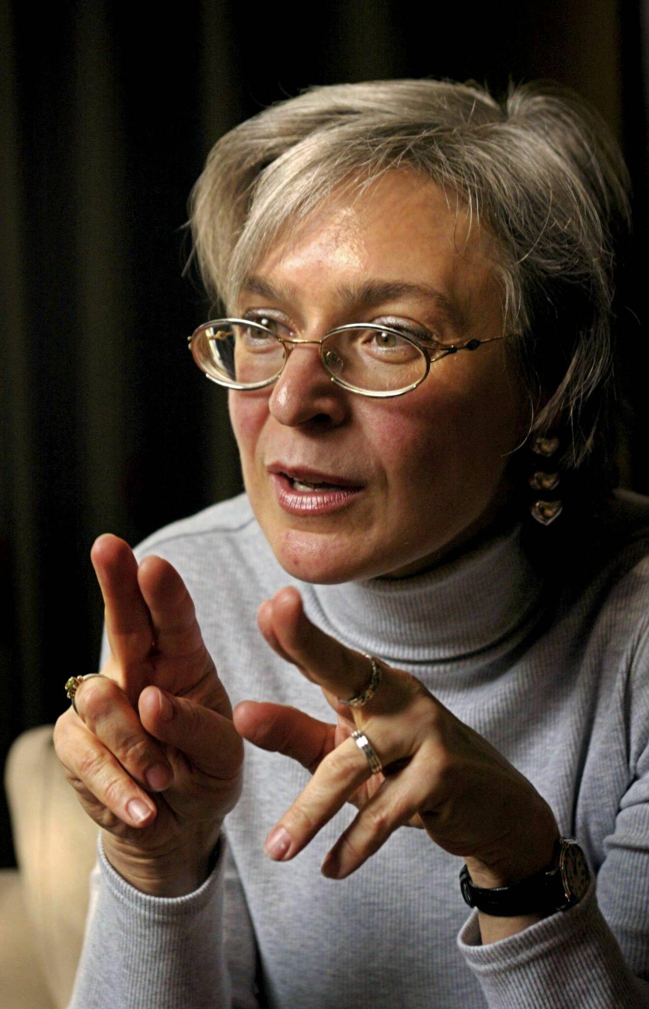 Ryska journalisten Anna Politkovskaja blev mördad.