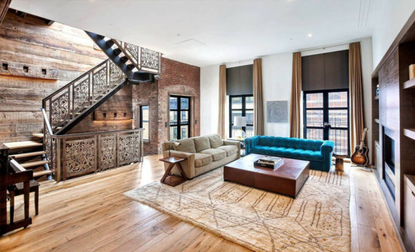 John Legend och Chrissy Teigens nya lägenhet i New York, vardagsrum