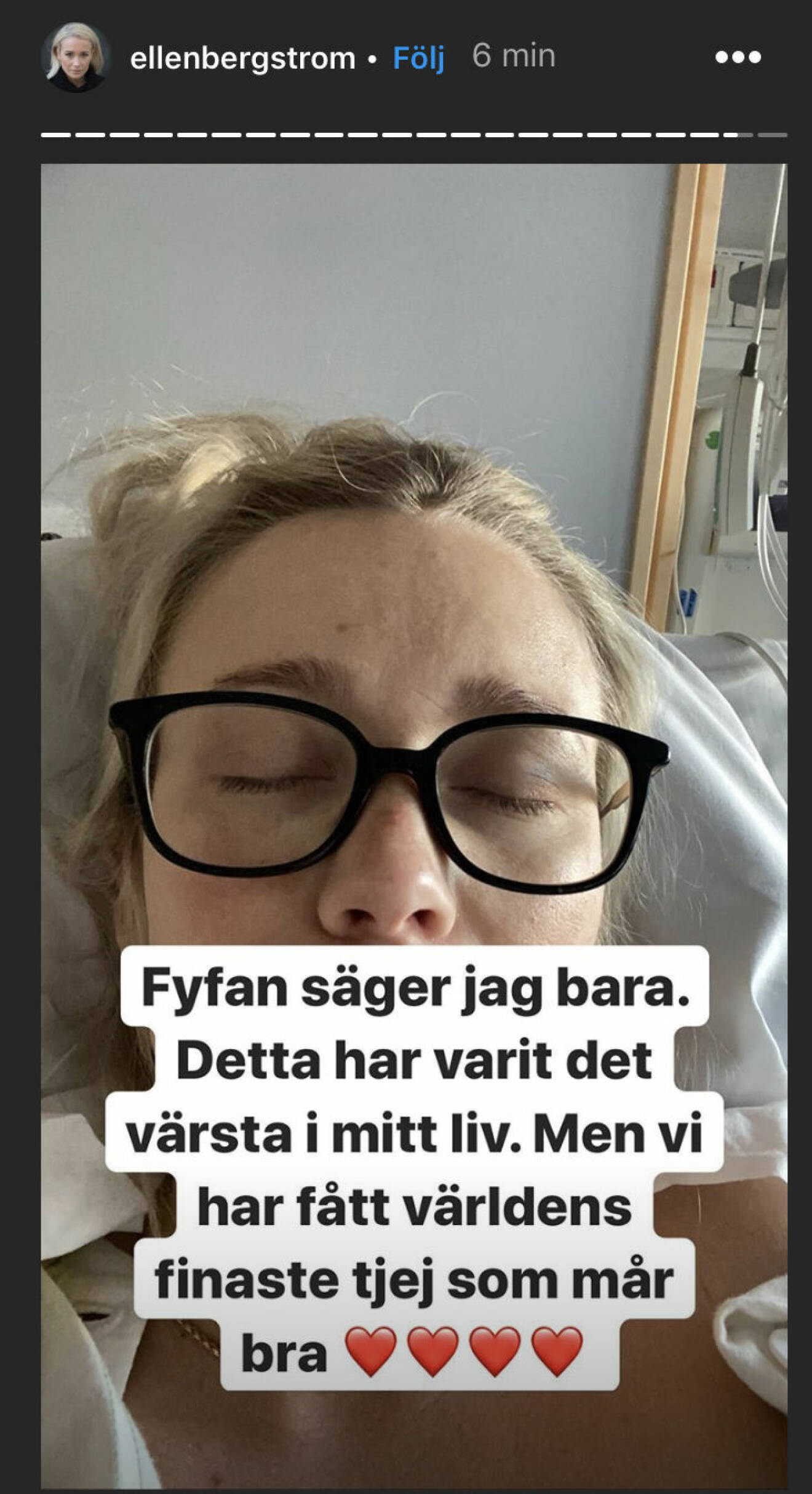 Ellen Bergström har fått en dotter