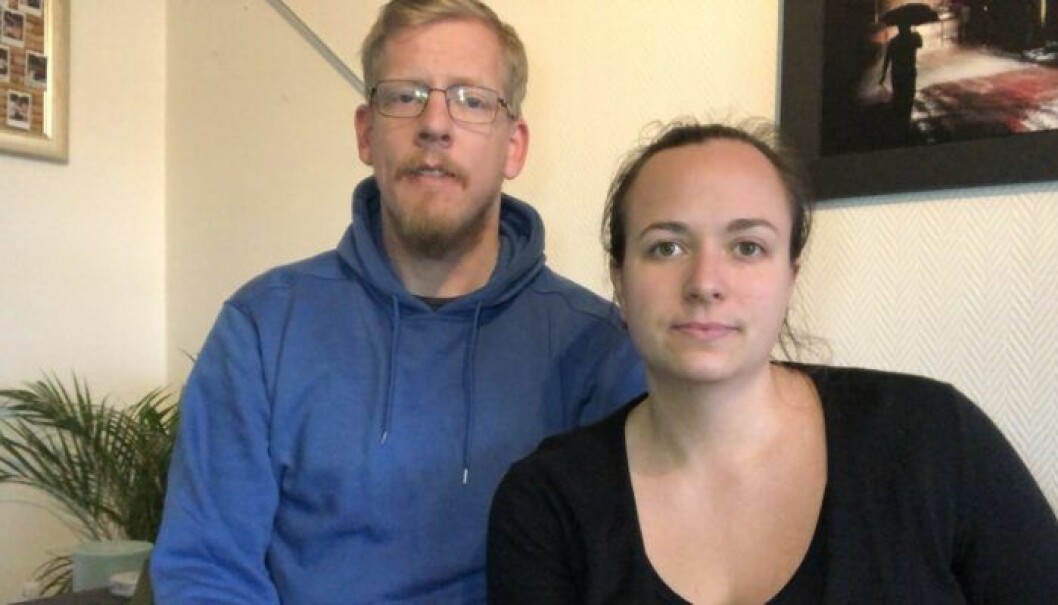 Klara-Maria och Gustav satt i hemmakarantän i fyra veckor tillsammans. Foto: Privat