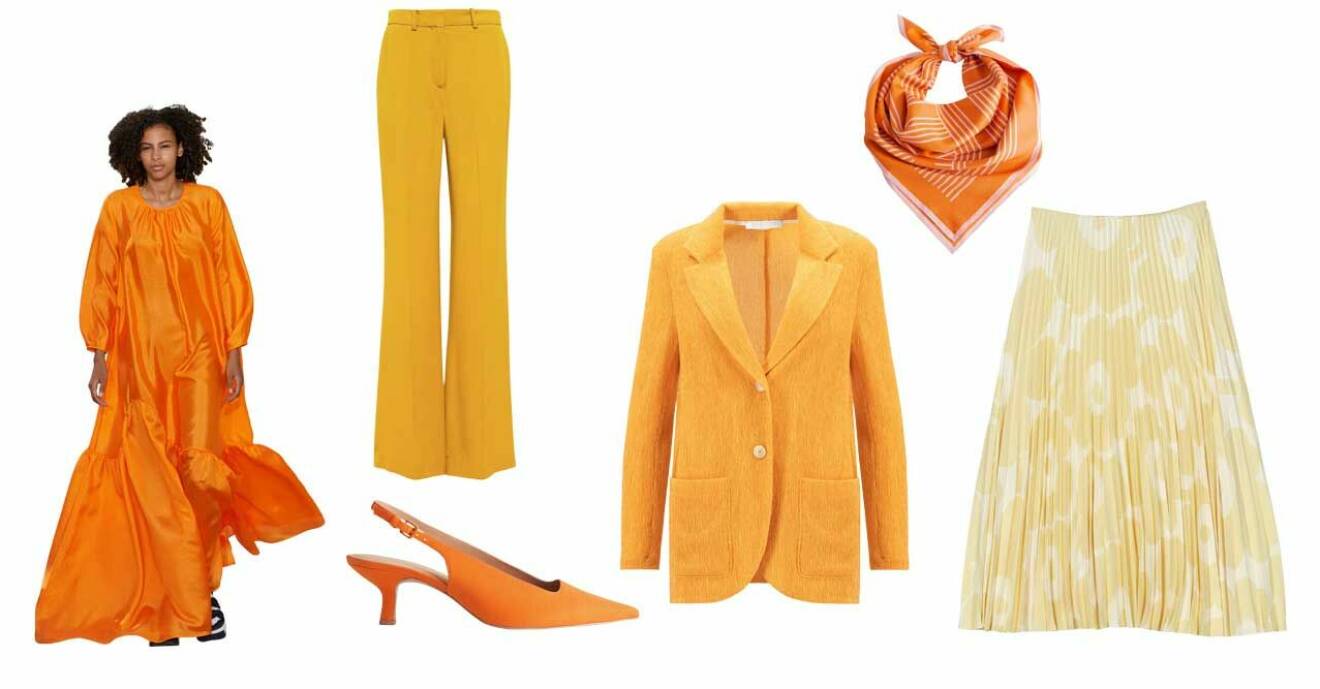 Orange och gula kläder.
