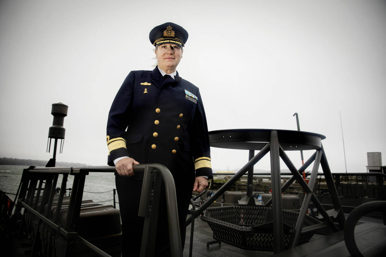 Ewa Skoog Haslum är Sveriges marinchef, den första kvinnan på posten