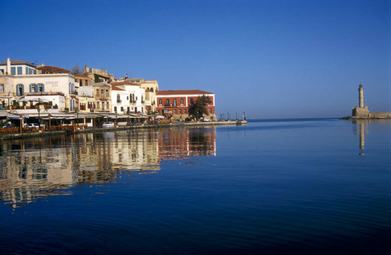 Staden Chania på västra Kreta.