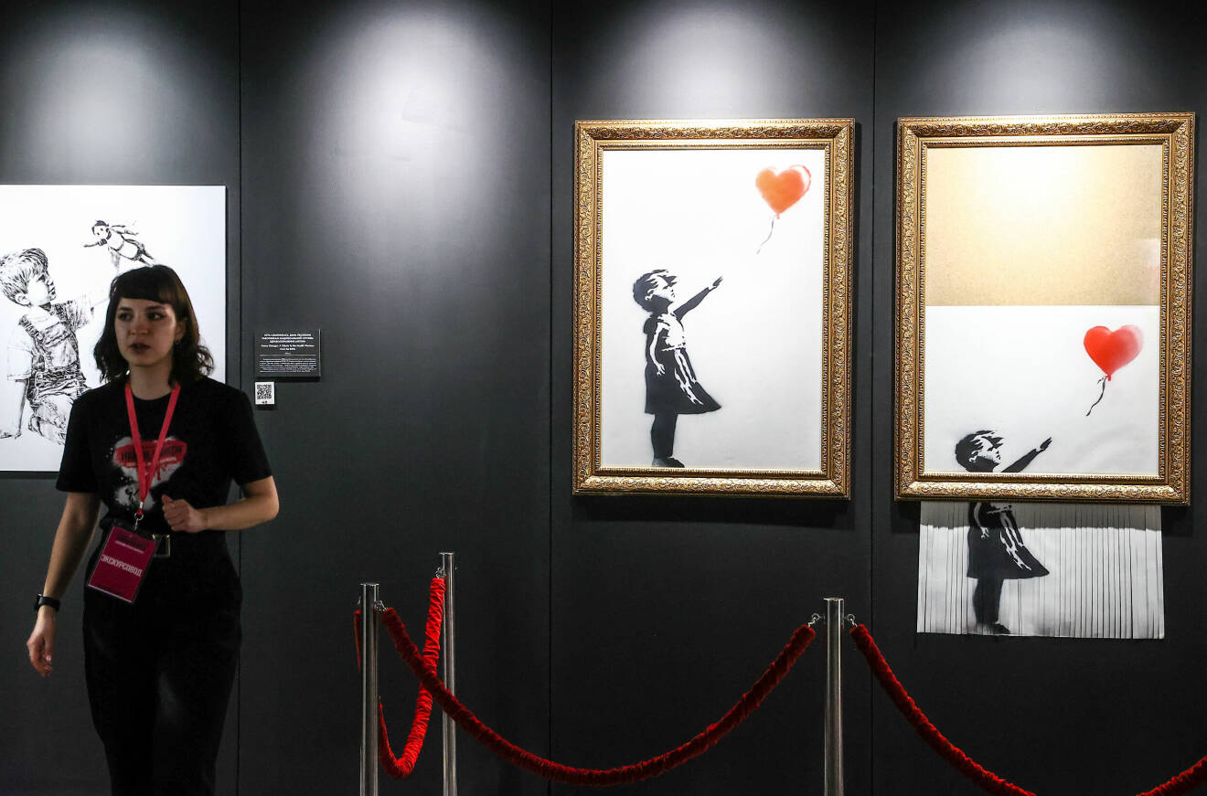 Banksys konstverk Girl with balloon.