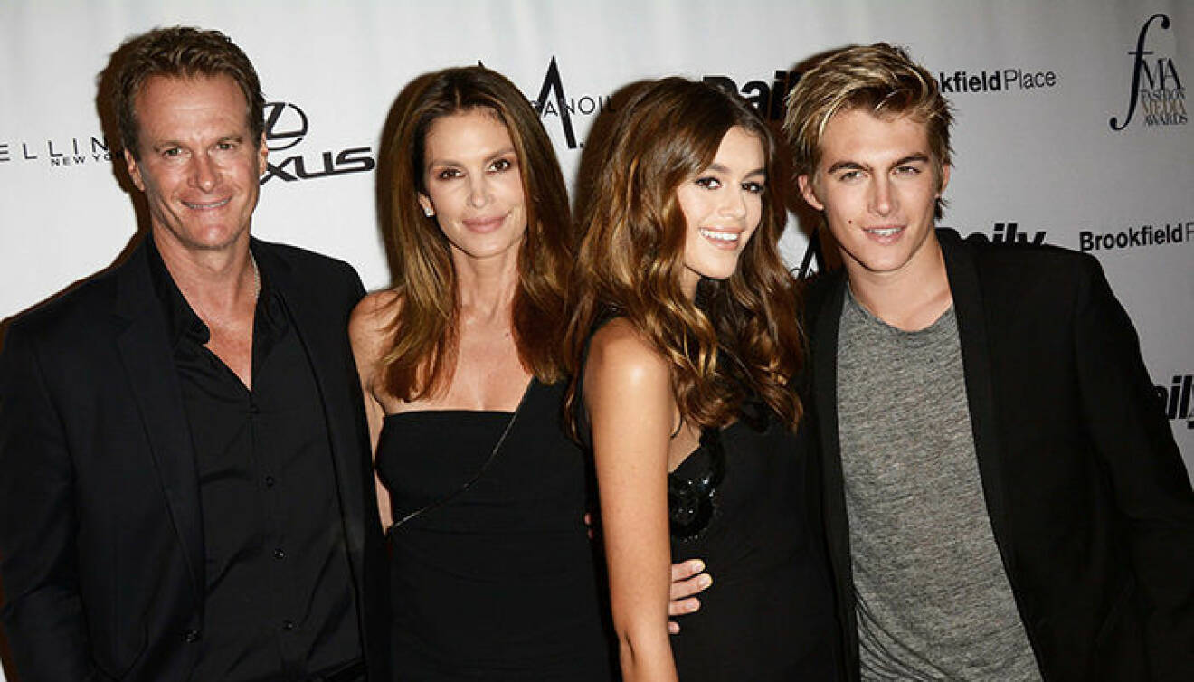 Celebrities at the 4th Annual Fashion Media Awards held in NYC Pictured: Rande Gerber and Cindy Crawford and Kaia Gerber and Presley Gerber Ref: SPL1347556 090916 Picture by: Lakota / Johns PkI / Splash News Splash News and Pictures Los Angeles:310-821-2666 New York:212-619-2666 London:870-934-2666 photodesk@splashnews.com 