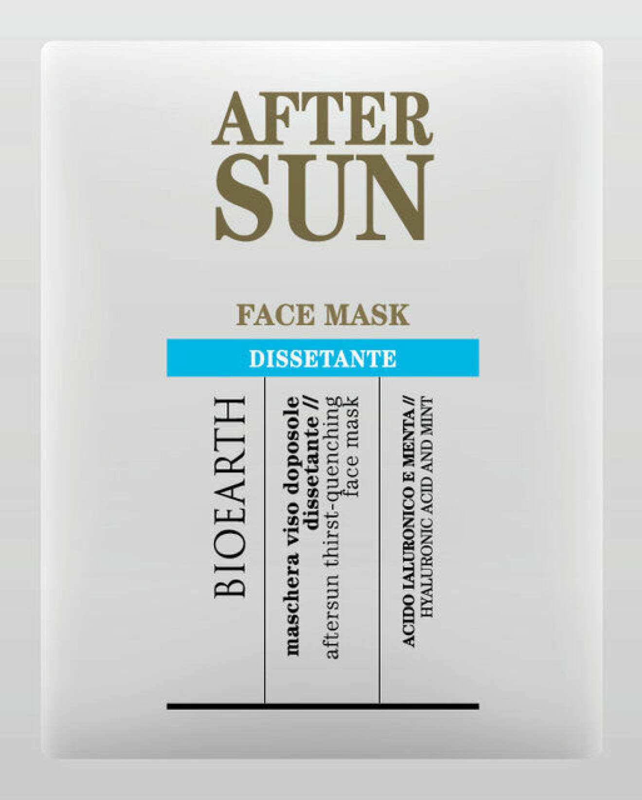 arkmask med after sun-effekt