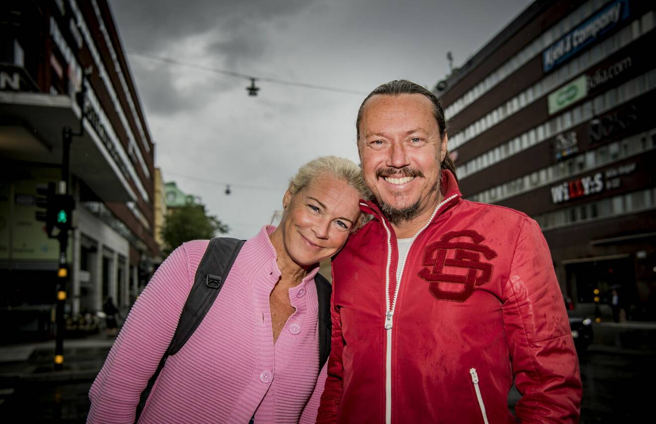 Malena Ernman med maken Svante Thunberg.
