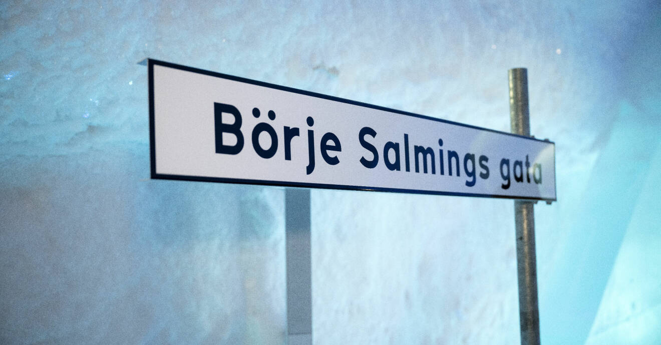 Börje Salming hedrades med en egen gata i Kiruna.