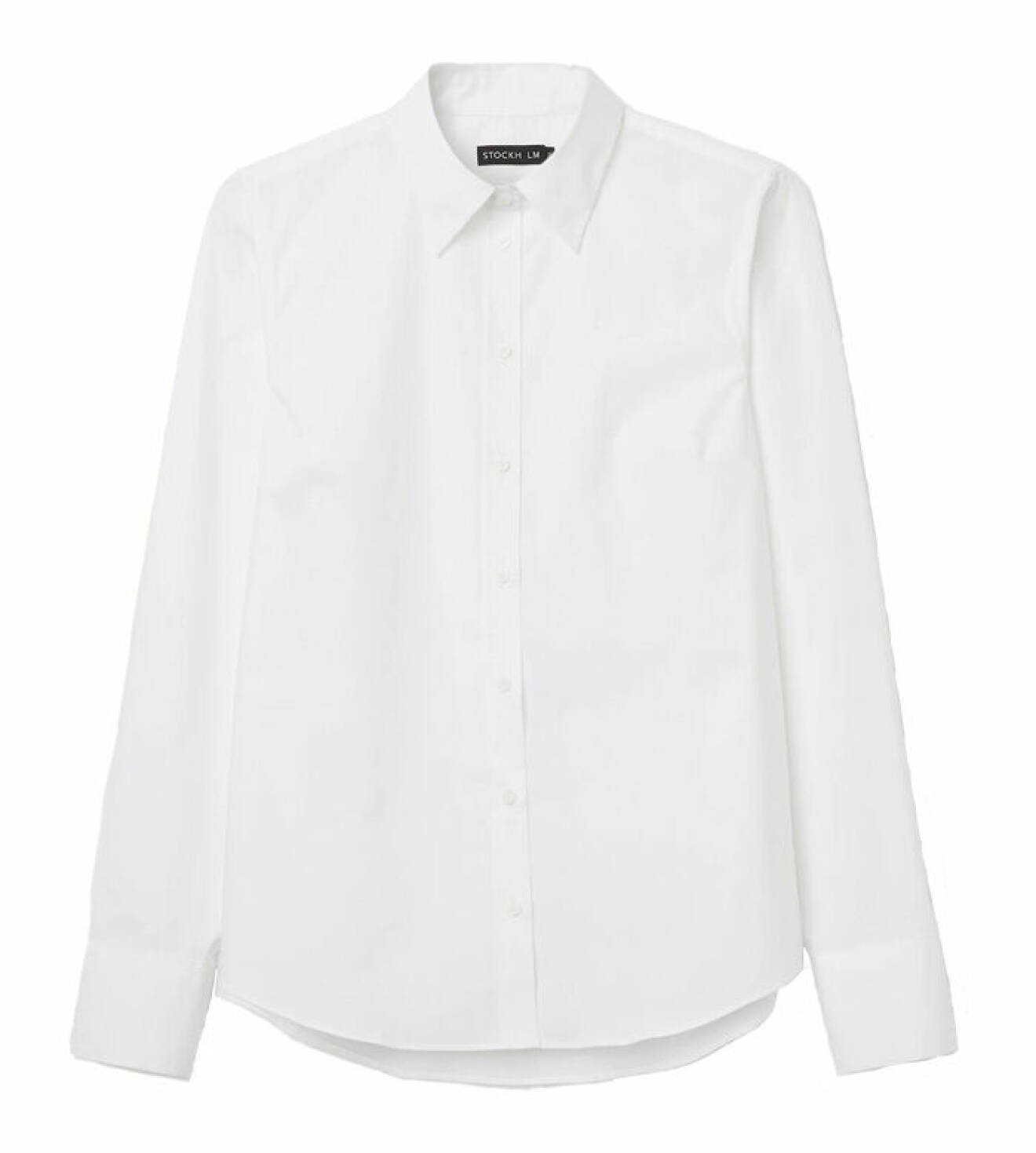 bas mode vår vit skjorta dam tillverkad i bomullspoplin från Stockh lm
