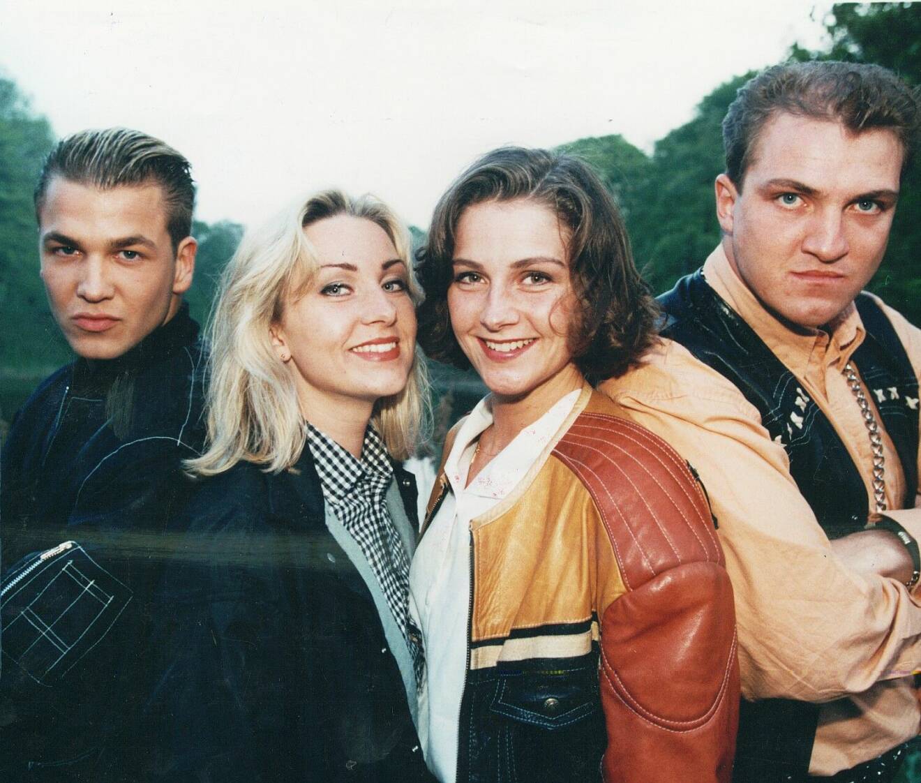 Fr v Ulf Ekberg, Malin Berggren, Jenny Berggren och Jonas Berggren år 2001.