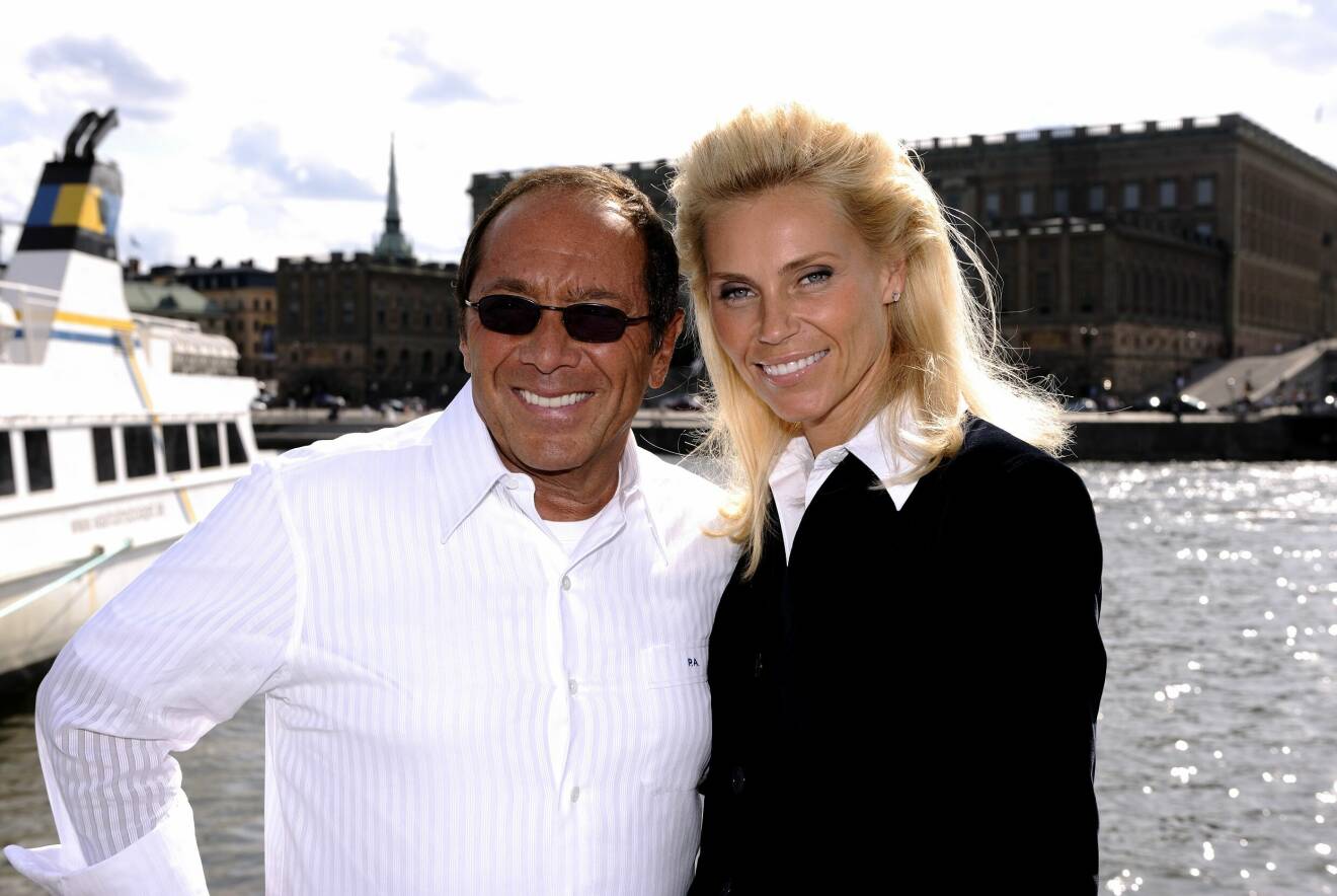 Anna Anka och exmaken Paul Anka i Stockholm år 2009.