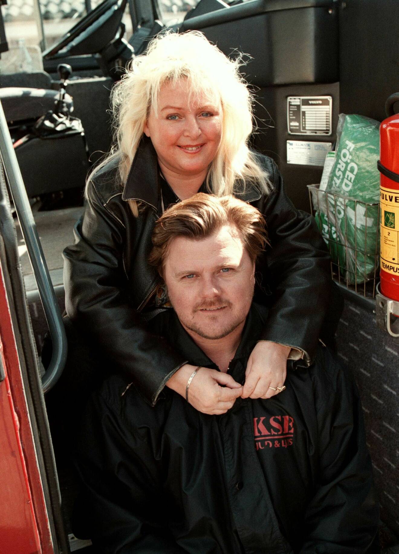 Kikki Danielsson och exmaken Kjell Roos på turné under dansbandet Roosarnas storhetstid 1996.