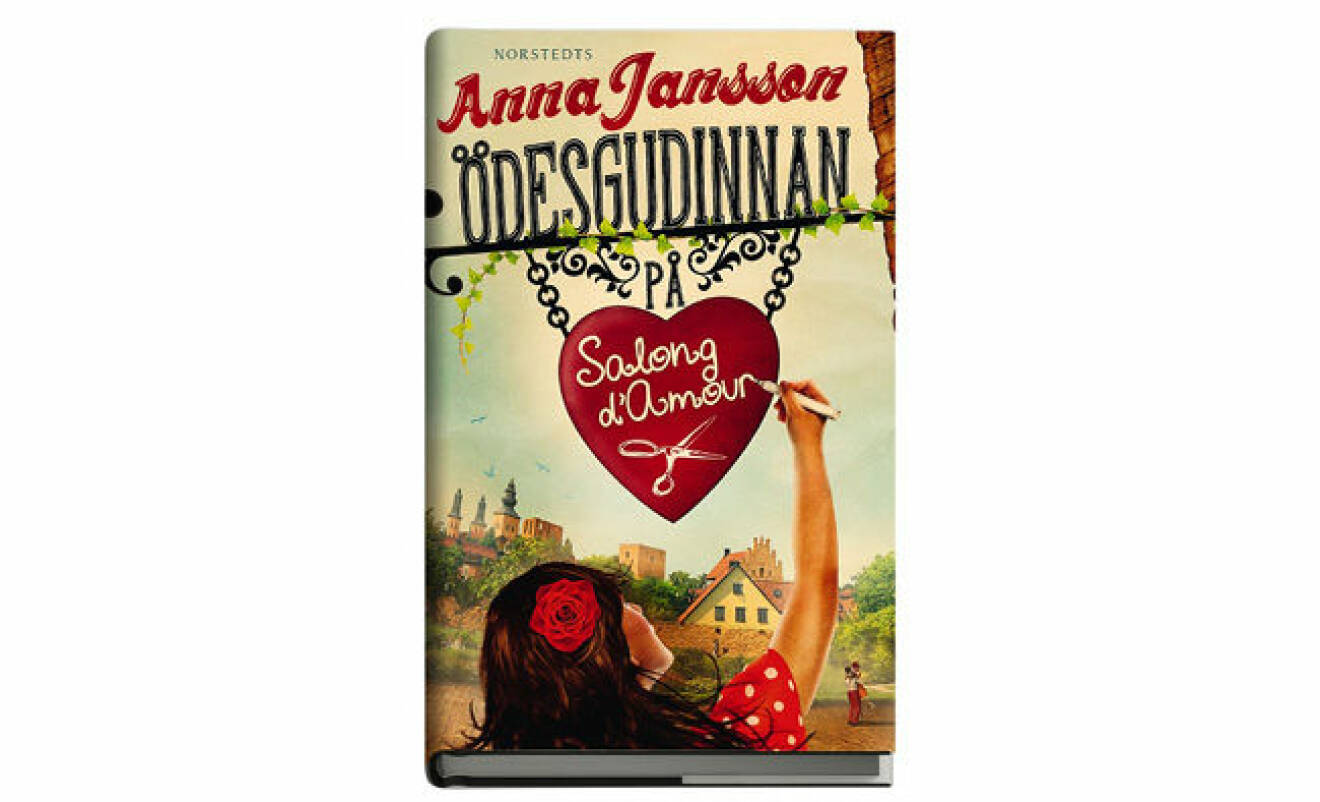 Omslag boken Ödes­gudinnan på Salong d’Amour av Anna Jansson