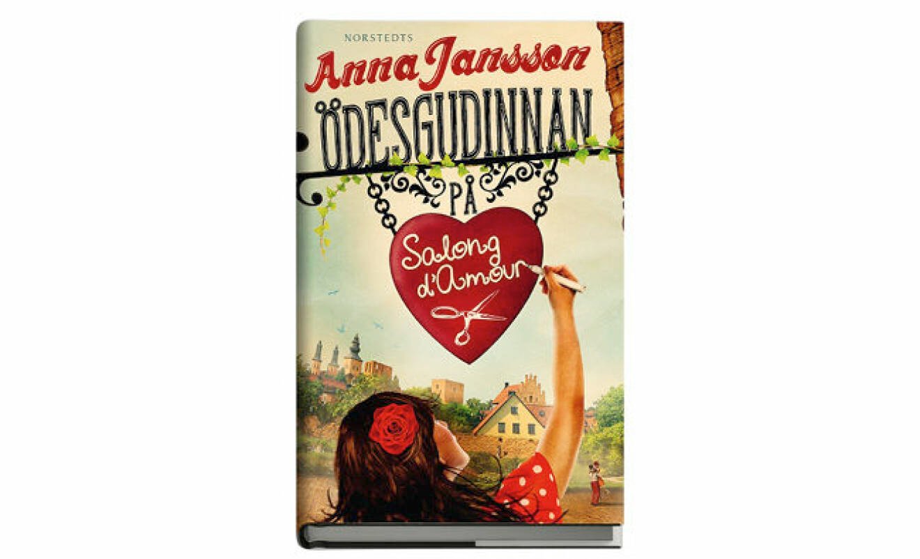 Omslag boken Ödes­gudinnan på Salong d’Amour av Anna Jansson