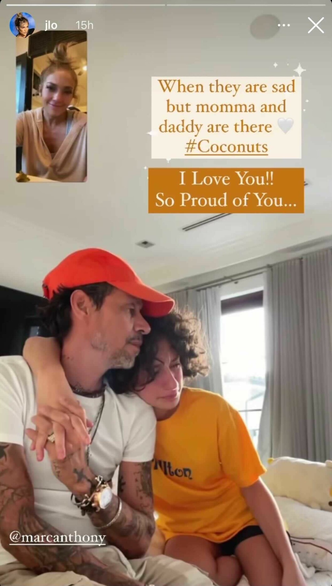 Bild från Jennifer Lopez Insta story.