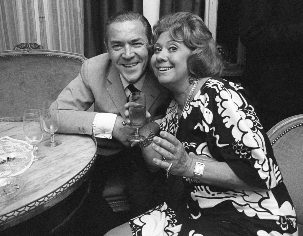 Inga Gill och maken Karl Arne Holmsten,1969. inga gill