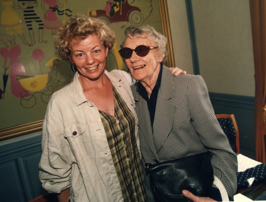 Inger Nilsson och Astrid Lindgren 1995. inger nilsson astrid lindgren