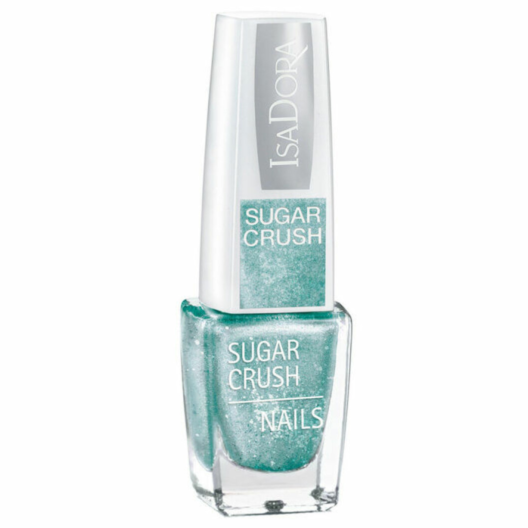 Isadora turkost glittrigt nagellack