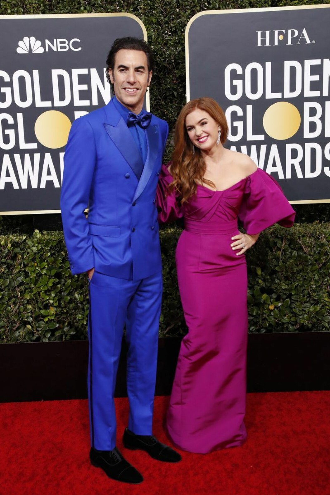 Sacha Baron Cohen och Isla Fisher. Sacha Baron Cohen och Isla Fisher på Golden Globes
