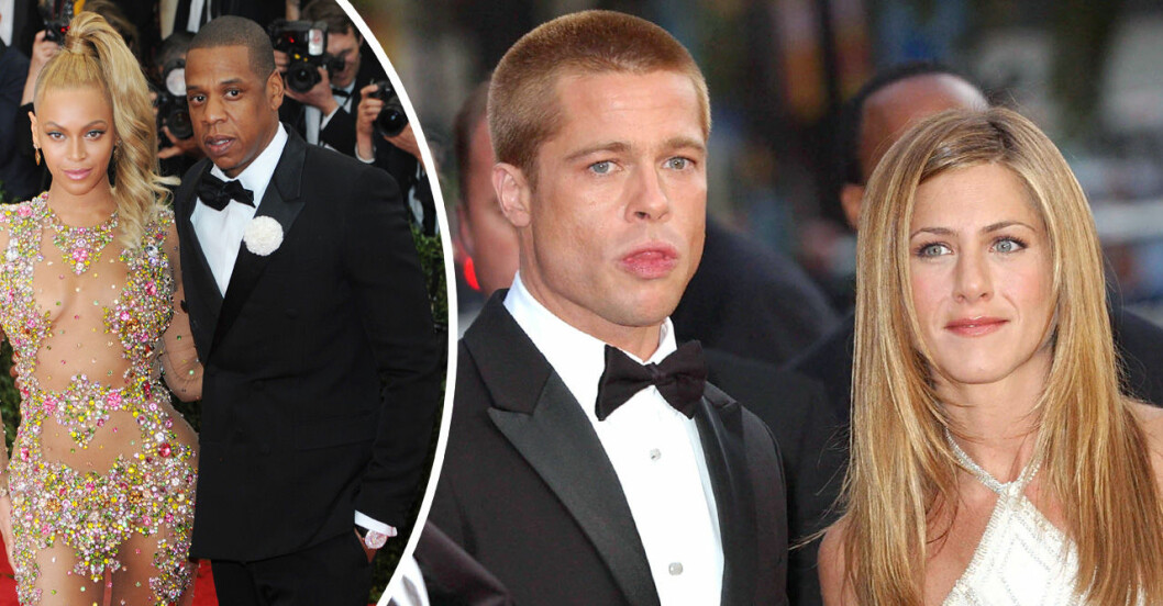 Jennifer Aniston, Brad Pitt, beyonce, jay-z på röda mattan