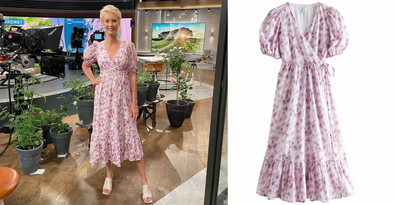 jenny strömstedt blommig klänning i TV4 Nyhetsmorgon