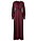 Lång vinröd klänning med långa ärmar i satin från Joelle