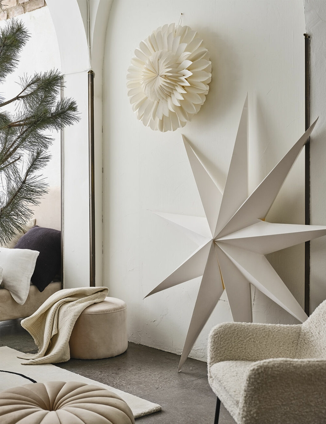 Stor vit julstjärna från Jotex