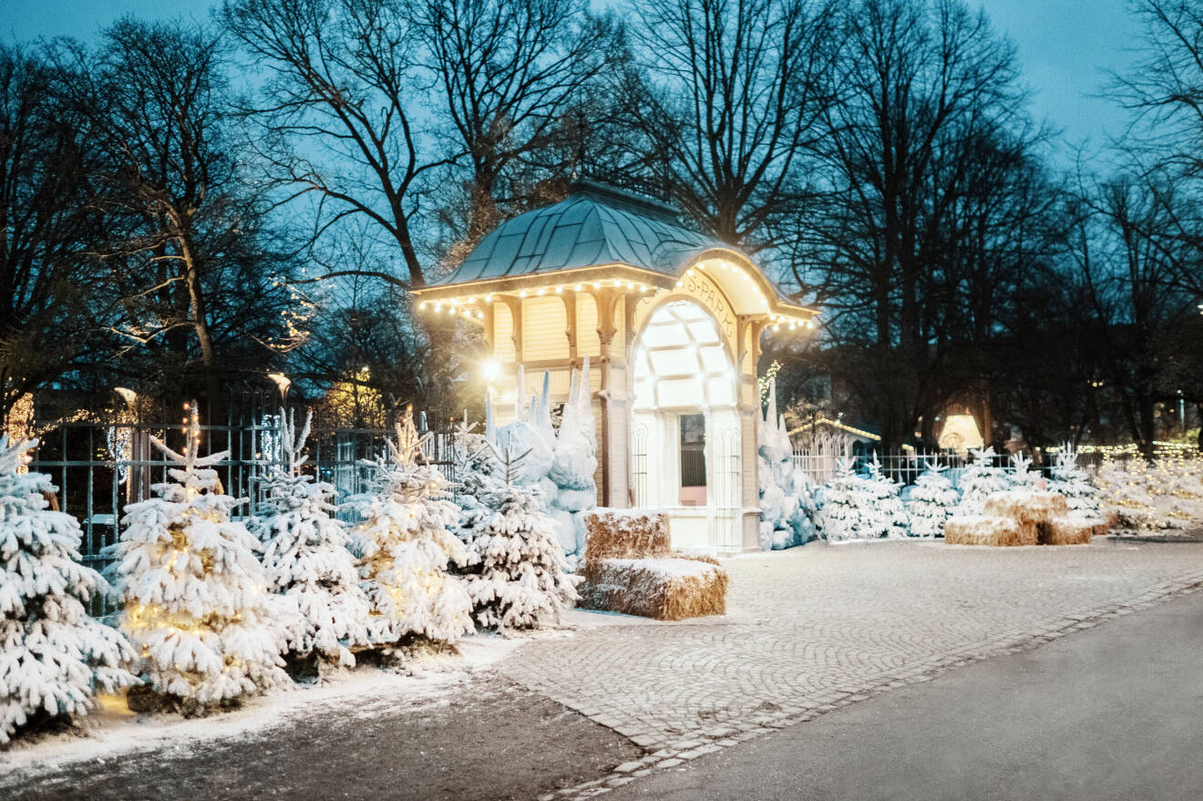 aktivitet under jul i folkets park i Malmö