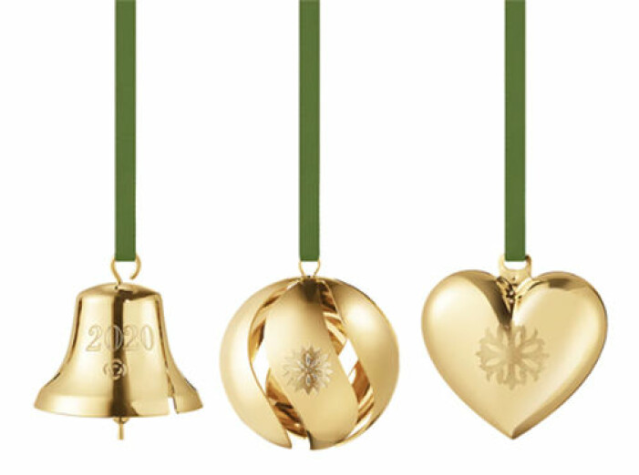 juldekorationer i mässing