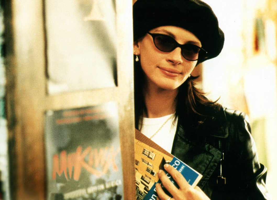 Julia Roberts spelar den berömda filmstjärnan Anna i filmen <em>Notting Hill</em>. En bild på skådespelerskan Julia Roberts i filmen Notting Hill.