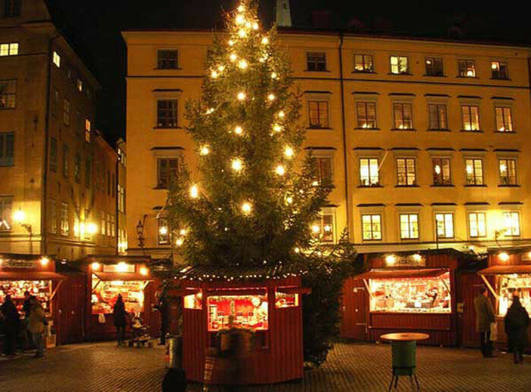 Foto: Holger Ellgaard julmarknad på Stortorget.