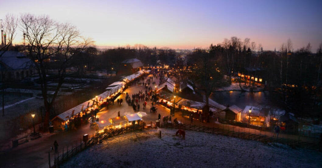 Bild: Richard von Hofsten. julmarknad på Skansen.
