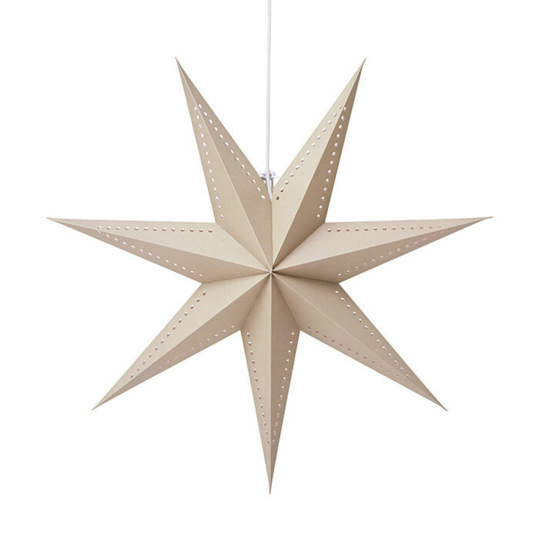 Beige julstjärna från Åhléns
